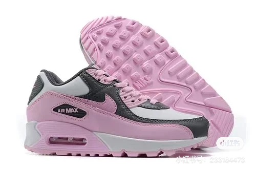 Nike Air Max 90 Women's Shoes White Pink Black-16